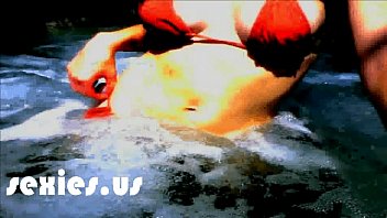 Hot girl in the pool