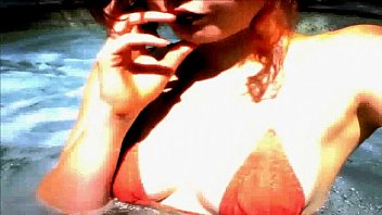 Hot girl in the pool