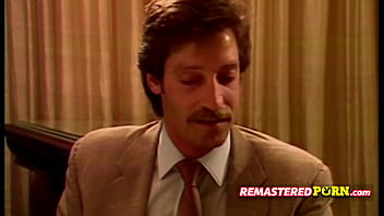 Vintage couple has a very nice exciting dinner together...