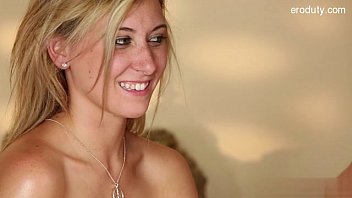 Gorgeous housewife swallow