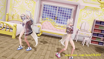 noVR mmd FuwaMoco Dance 3d hololive Hentai