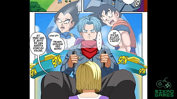 Krillin guckt: Trunks bläst 18 hart