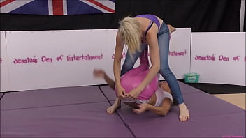 Clip Bra and Panties Match (Strip-Wrestling Match) w, Loser gets st in a nappy (diaper)!! ~ Chloe Fame vs Tammy Pink | (October 2021)