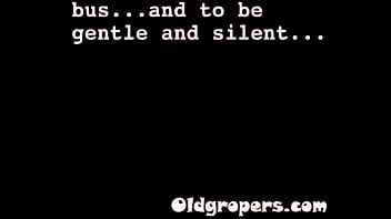 hot blonde groped on bus by old gropers  