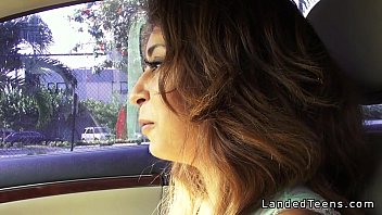 Huge tits amateur teen blowjob and fucking in car