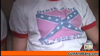 Amazing ebony in gangbang interracial fucking 9