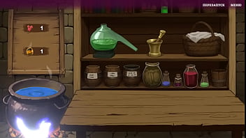 She masturbates her wet pussy to create a potion