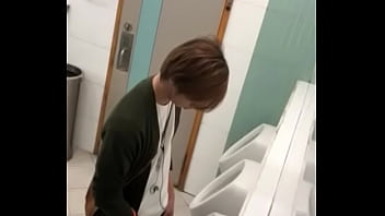 Asian Man Focus On His Pee...