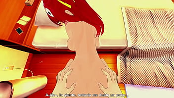 Anime girl with school boy