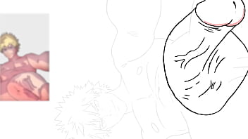 Bakugo Dick Growth Animation 1027 (From a small dick to a huge dick)