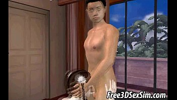 Foxy 3D babe sucking on a cock and getting licked