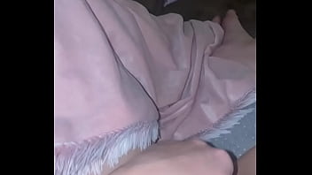 Teen playing before bed in college dorm...