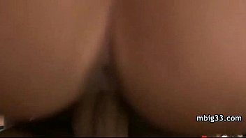 Teen blondy takes big black cock in ass.