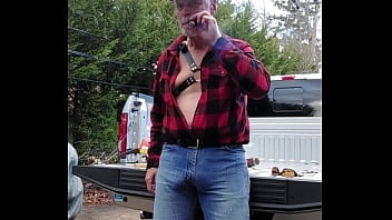 Leather Jerk Off Trucker Lumberjack