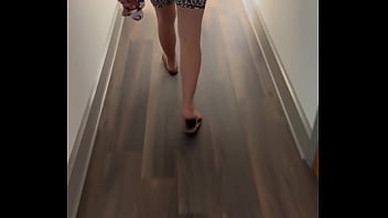 Tight shorts walking