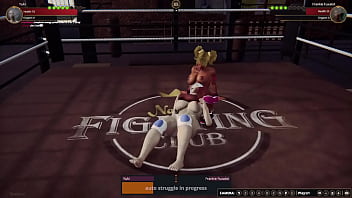 kinky fight, naked fighter 3d, blonde, big tits