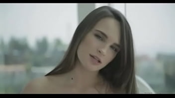 Hot brunette plays with pussy