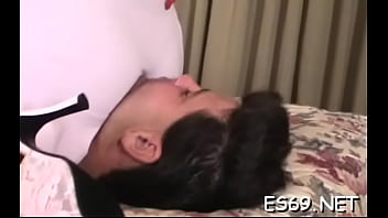 Mouthwatering maiden blowing cock well...