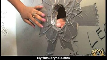 Horny ebony suck the juice from big white gloryhole 30
