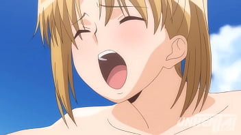 Stepmom touching her Young Stepdaugther at the Beach ... 