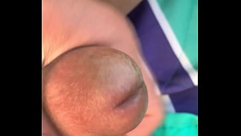 Close up dick head at beach...