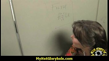 I sneak Black BJ as I fuck husband thrue gloryhole 1