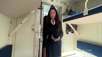 stewardess, public, train sex, teen