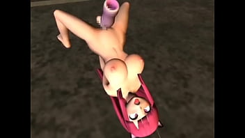 Ahegao futa pink fucked with cum machines in hardcore mode