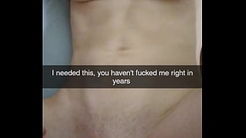 Wife Cheats While Home Alone And Cucks Her Husband On Snapchat. Cumslut Can't Stop Cumming