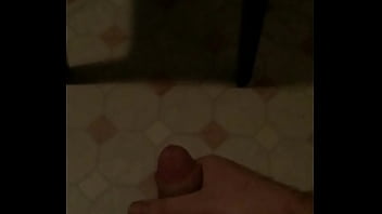 Huge amateur cumshot all over floor...