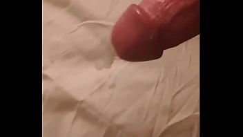 Jacking my big fat cock until I shoot cum on my bed