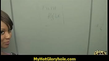 Ebony Sucks A Big Cock At Gloryhole 24