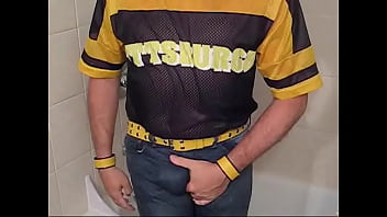 piss condom in jeans and Pittsburg mesh t's 2016
