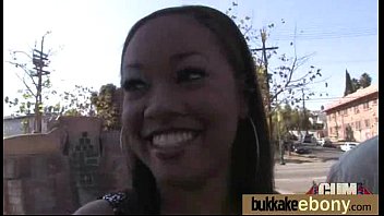 Hot ebony chick love gangbang interracial 4