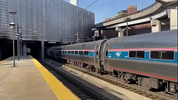 Head amtrak train sexy slow cum...