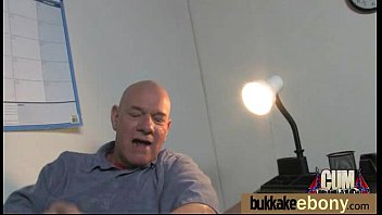 Hot ebony chick love gangbang interracial 13