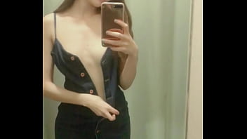 teen, dressing room, wet, horny