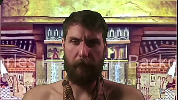 Egyptian slave milks the Pharoah039 s prostate and gets covered in cum...