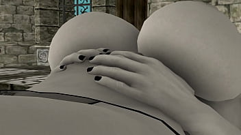 digestion, resident evil, belly, big tits