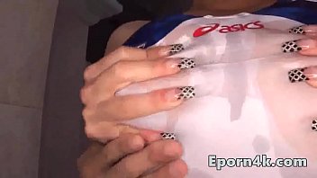 HD Busty blonde babe kiss by asian neighbor