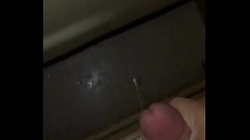 Nice big hair cock with slowmo cumshot