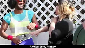 Desperate teen naked in public and fucks to pay rent 25