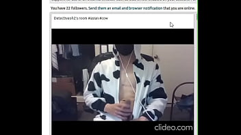 Asian webcam guy in cow suit...