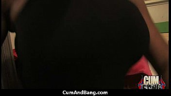 Amazing ebony in gangbang interracial fucking 21