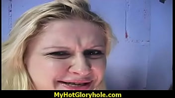 I sneak Black BJ as I fuck husband thrue gloryhole 4