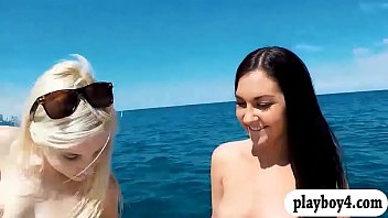 teen babes groupsex on speedboat