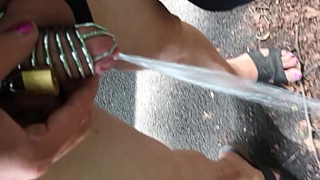 Trans Outdoors Urinating In Public...