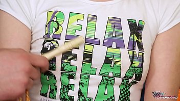 Young Skinny blonde Teen with tiny tits get an oral creampie 