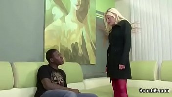 Monster Black Cock ANAL Fuck Blonde MILF in Stockings