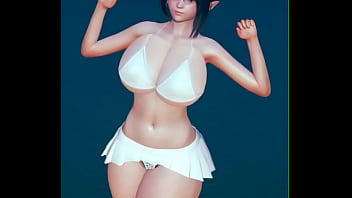 KITSUNE HUGE BREAST SLAMMING DOWN